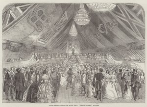Grand Entertainment على متن السفينة HMS "Prince Regent" في Cork (نقش) بواسطة مدرسة اللغة الإنجليزية