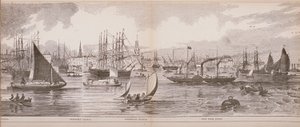 Grand Panorama of London ، من نهر التايمز الذي يتجه نحو شادويل ، Docks and Limehouse في شرق الهند ، 1849 (نقش الخشب) بواسطة مدرسة اللغة الإنجليزية