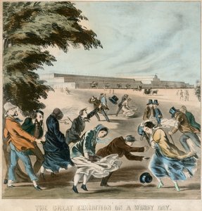معرض كبير في يوم عاصف ، 1851 بواسطة مدرسة اللغة الإنجليزية