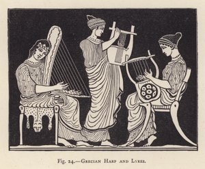 Grecian Harp and Lyres (نقش) بواسطة مدرسة اللغة الإنجليزية