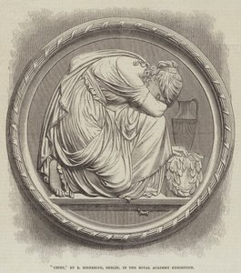 "الحزن" لـ R Siemering ، برلين ، في معرض الأكاديمية الملكية (نقش) بواسطة مدرسة اللغة الإنجليزية