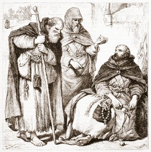 مجموعة من الرهبان المتسولين ، توضيح من تاريخ البروتستانتية بقلم جيمس أيتكين ويلي (1808-1890) ، حانة. 1878 بواسطة مدرسة اللغة الإنجليزية