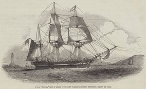 HMS "Plover" أرسلت بحثًا عن بعثة القطب الشمالي للسير جون فرانكلين (نقش) بواسطة مدرسة اللغة الإنجليزية