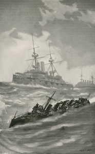 HMS Mars و Terrible و Dragon Cruising في القناة الإنجليزية بواسطة مدرسة اللغة الإنجليزية
