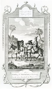 موطن الفرسان في البربري ، صورة مأخوذة من Moores Voyages and Travels ، بواسطة مدرسة اللغة الإنجليزية