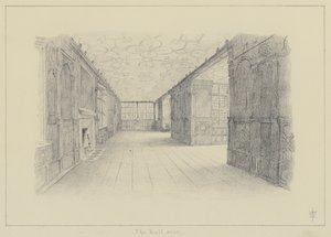 Haddon Hall, The Ballroom (litho) بواسطة مدرسة اللغة الإنجليزية