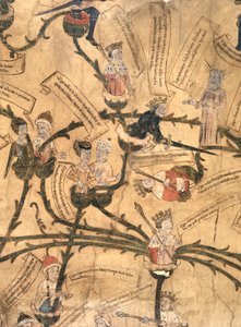 Harley 7353. هنري الرابع (1367-1413) يقطع شجرة العائلة بواسطة مدرسة اللغة الإنجليزية