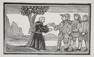 لقد ربط الاباتي بشجرة ، التوضيح من كتب الفصل الثامن عشر من قبل جون أشتون ، الحانة. 1882 بواسطة مدرسة اللغة الإنجليزية