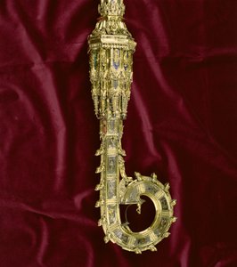 رأس ومحتال جنون ويليام ويكام (c.1320-1404): جانب بول (مذهب فضي) (التفاصيل) (انظر 205100-32) بواسطة مدرسة اللغة الإنجليزية