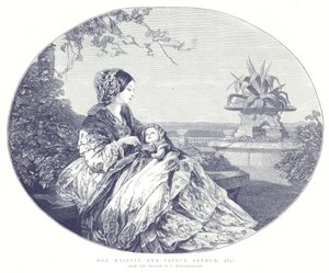 صاحبة الجلالة والأمير آرثر 1850 بواسطة مدرسة اللغة الإنجليزية