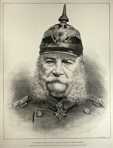 جلالة الإمبراطور وليام الأول (1797-1888) ، ملك بروسيا والإمبراطور الألماني ، من "أخبار لندن المصورة" ، نقشها ر تايلور ، 19 مارس 1887 بواسطة مدرسة اللغة الإنجليزية