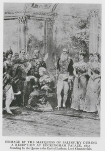 تكريم من ماركيز سالزبوري خلال حفل استقبال في قصر باكنغهام بواسطة مدرسة اللغة الإنجليزية