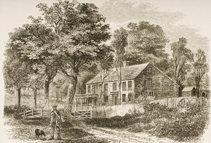 منزل المؤرخ ويليام هـ. بريسكوت ، بيبريل ، بالقرب من بوسطن ، في عام 1870 ، من "الصور الأمريكية" التي نشرتها جمعية المسالك الدينية ، 1876 بواسطة مدرسة اللغة الإنجليزية