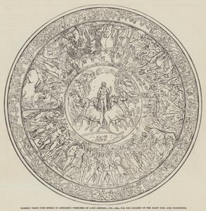 Homeric Table, the Shield of Achilles, designed by John Henning, Junior, Esquire (engraving) بواسطة مدرسة اللغة الإنجليزية