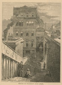 منازل في طريق واترلو ، 1876 بواسطة مدرسة اللغة الإنجليزية