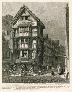 منازل تقف مؤخرًا في الركن الغربي من Chancery Lane ، شارع فليت ، لندن بواسطة مدرسة اللغة الإنجليزية