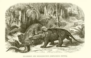 Iguanodon و Megalosaurus ، النظام الطباشيري بواسطة مدرسة اللغة الإنجليزية