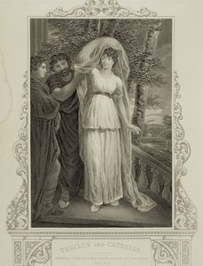 رسم توضيحي من Troilus و Cressida ، الفصل الثالث ، المشهد 2 ، بقلم ويليام شكسبير (1564-1616) بواسطة مدرسة اللغة الإنجليزية