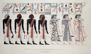 رسم توضيحي من مقابر الملوك في طيبة ، اكتشفه ج. بيلزوني ، مطبوعة منشورة عام 1820 بواسطة مدرسة اللغة الإنجليزية