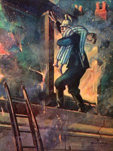 في اللحظة الأخيرة (طباعة حجرية ملونة) بواسطة مدرسة اللغة الإنجليزية