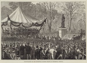افتتاح تمثال Stonewall Jackson في ريتشموند ، فيرجينيا (نقش) بواسطة مدرسة اللغة الإنجليزية
