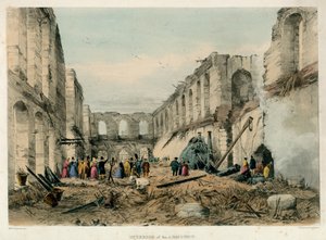 الجزء الداخلي من مخزن الأسلحة ، برج لندن فاير ، 1841 بواسطة مدرسة اللغة الإنجليزية