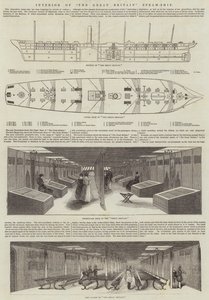 Interior of "The Great Britain" Steam-Ship (engraving) بواسطة مدرسة اللغة الإنجليزية