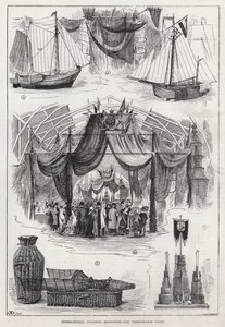 International Fisheries Exhibition, The Netherlands Court (engraving) بواسطة مدرسة اللغة الإنجليزية