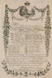 دعوة إلى عشاء أقامه مستوصف لندن في حانة لندن ، 16 أبريل 1804 بواسطة مدرسة اللغة الإنجليزية