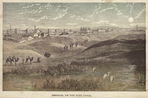 Ismailia, on the Suez Canal (coloured engraving) بواسطة مدرسة اللغة الإنجليزية