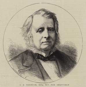 J A Roebuck ، Esquire ، MP لشيفيلد (نقش) بواسطة مدرسة اللغة الإنجليزية