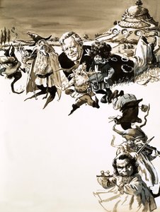 JRR Tolkien وشخصيات من Lord of the Rings بواسطة مدرسة اللغة الإنجليزية