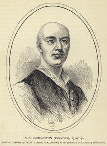 جاك بروتون ، بطل ، 1734-1750 ، من لوحة فرانك هايمان ، ر. أ. ، التي كانت بحوزة دوق كمبرلاند. بواسطة مدرسة اللغة الإنجليزية
