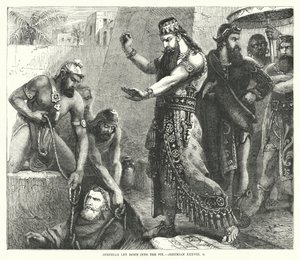 نزل إرميا في الحفرة ، إرميا الثامن والثلاثون ، 6 (نقش) بواسطة مدرسة اللغة الإنجليزية