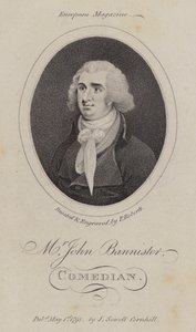 John Bannister, English actor, comedian and theatre manager (engraving) بواسطة مدرسة اللغة الإنجليزية