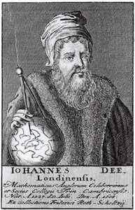 جون دي (1527-1608) لندني (نقش) (صورة بوند) بواسطة مدرسة اللغة الإنجليزية