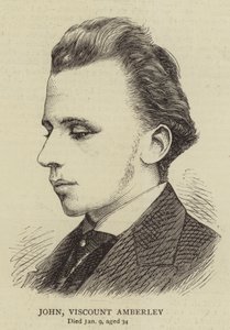 John Viscount Amberley (engraving) بواسطة مدرسة اللغة الإنجليزية