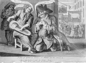 جون جانت في الحب ، أو المريخ على ركبتيه ، 1749 بواسطة مدرسة اللغة الإنجليزية