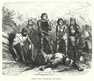 جون الشجاع المطعون (نقش) بواسطة مدرسة اللغة الإنجليزية