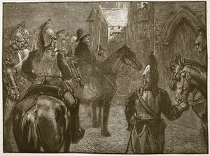 اختطاف دوق دينجين ، 1804 ، رسم توضيحي من كاسيلس إيستريتد إنجلشتور إنجلاند (بني داكن) بواسطة مدرسة اللغة الإنجليزية
