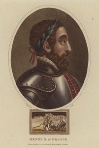King Henry II of France (coloured engraving) بواسطة مدرسة اللغة الإنجليزية
