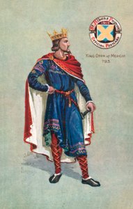 ملك مرسيا 793 ، ملكة سانت ألبان 1907 (لون ليثو) بواسطة مدرسة اللغة الإنجليزية