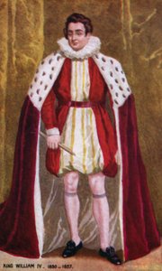 King William IV (colour litho) بواسطة مدرسة اللغة الإنجليزية