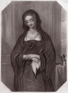 ليدي جراي (هنري السادس) (هنري السادس) (إليزابيث وودفيل) في - "" Galerie des femmes de Shakespeare ، مجموعة من خمسة وأربعين صورة جادة لفنانين من أوائل لندن ، غنية بالإشعارات النقدية والأدبية "" حوالي عام 1838 - من " معرض صور نساء بواسطة مدرسة اللغة الإنجليزية