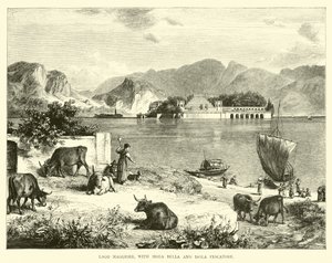 بحيرة ماجوري ، مع Isola Bella و Isola Pescatore بواسطة مدرسة اللغة الإنجليزية
