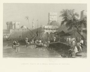 مكان الهبوط في ميناء صغير في رودس ، 1837 بواسطة مدرسة اللغة الإنجليزية
