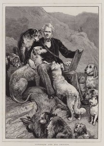 Landseer وأصدقائه (نقش) بواسطة مدرسة اللغة الإنجليزية