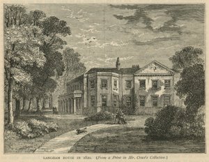 بيت لانغام عام 1820 بواسطة مدرسة اللغة الإنجليزية
