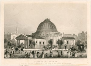 ساحة ليستر بالمبنى الذي عرض فيه نموذج السيد وايلدز للأرض بواسطة مدرسة اللغة الإنجليزية