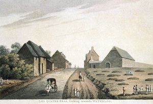 Les Quatre Bras ، يتطلع نحو Waterloo ، نشره R. Bowyer بواسطة مدرسة اللغة الإنجليزية
